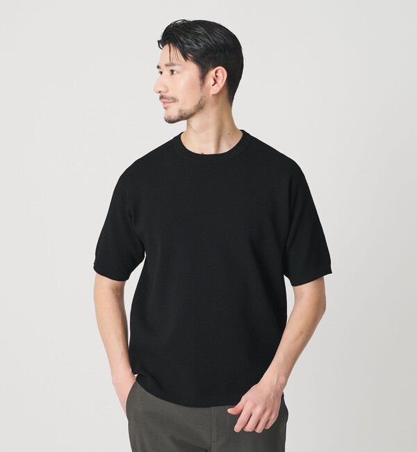 BEAUTY&YOUTH UNITED ARROWS「【WEB限定 WARDROBE SMART】マシーンウォッシュ  ピケニット Tシャツ【抗菌防臭】」|Tシャツ・カットソー|