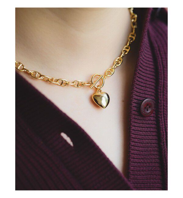 Ray BEAMS 「マリンチェーン マンテル ハート ネックレス」|ネックレス|GOLD