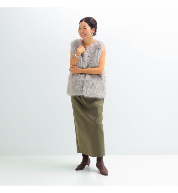 Demi-Luxe BEAMS 「ウェイビー フェイクファー ジレ」|ダウン|