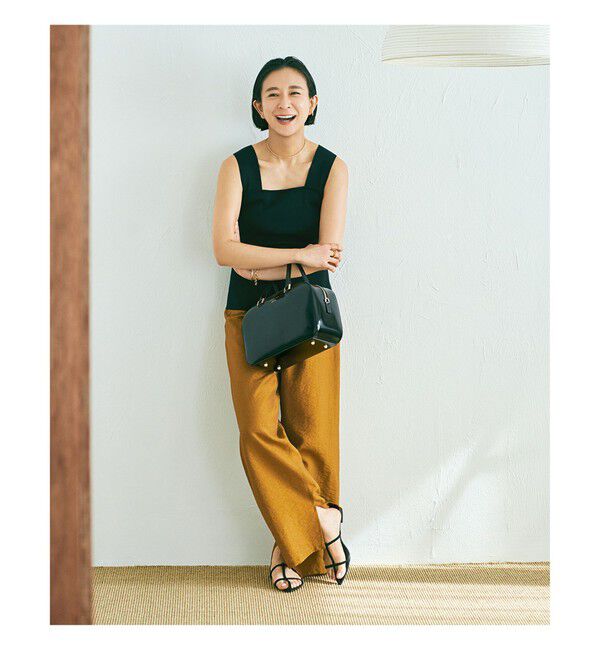 Demi-Luxe BEAMS 「【別注】スタイリスト佐藤佳菜子 &times; SLOANE / ミラノ リブ タンクトップ」|ニット・セーター|BLACK