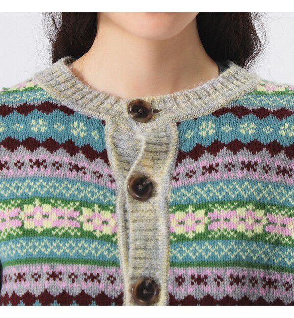 BEAMSBOY「フェアアイル 5分袖 カーディガン」|ベスト・ジレ|