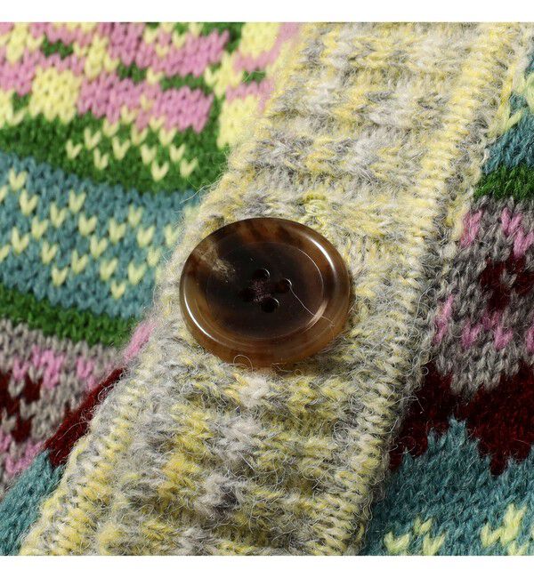 BEAMSBOY「フェアアイル 5分袖 カーディガン」|ベスト・ジレ|