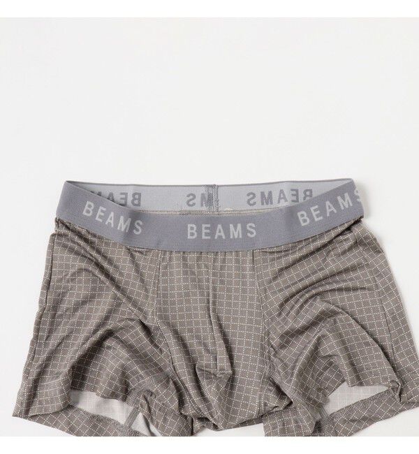 BEAMS「マイクログリッド ボクサーパンツ」|インナー|