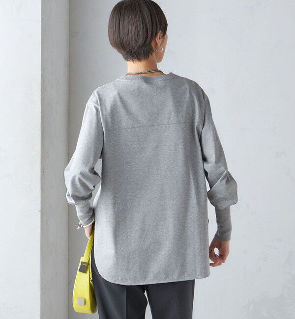 SHIPS for women「ロング リブ スリーブ カットソー  ボーダー / ソリッド」|Tシャツ・カットソー|