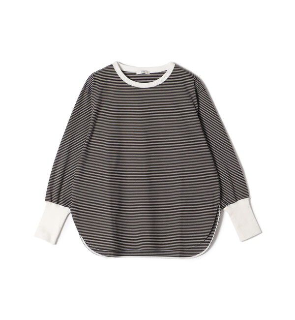 SHIPS for women「ロング リブ スリーブ カットソー  ボーダー / ソリッド」|Tシャツ・カットソー|