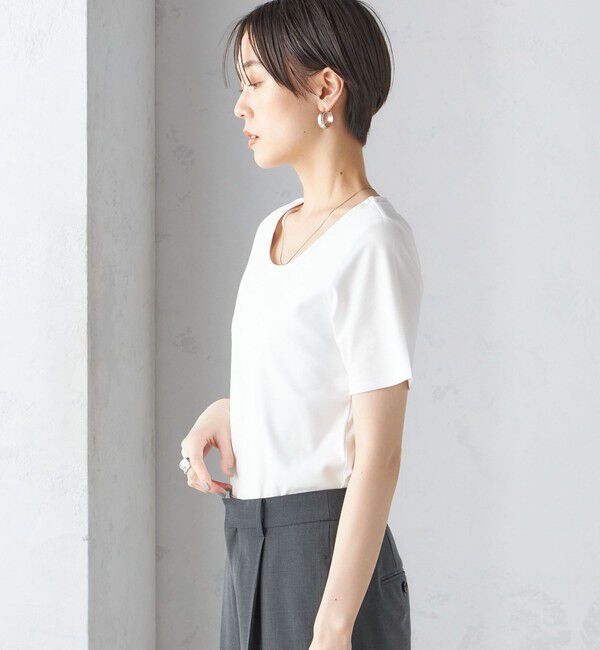 SHIPS for women「〈手洗い可能〉綿 SORONA クルーネック TEE◇」|Tシャツ・カットソー|