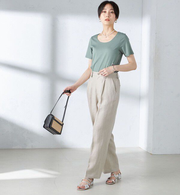 SHIPS for women「〈手洗い可能〉綿 SORONA クルーネック TEE◇」|Tシャツ・カットソー|