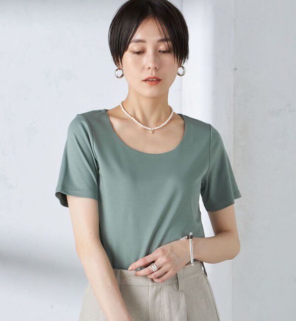 SHIPS for women「〈手洗い可能〉綿 SORONA クルーネック TEE◇」|Tシャツ・カットソー|