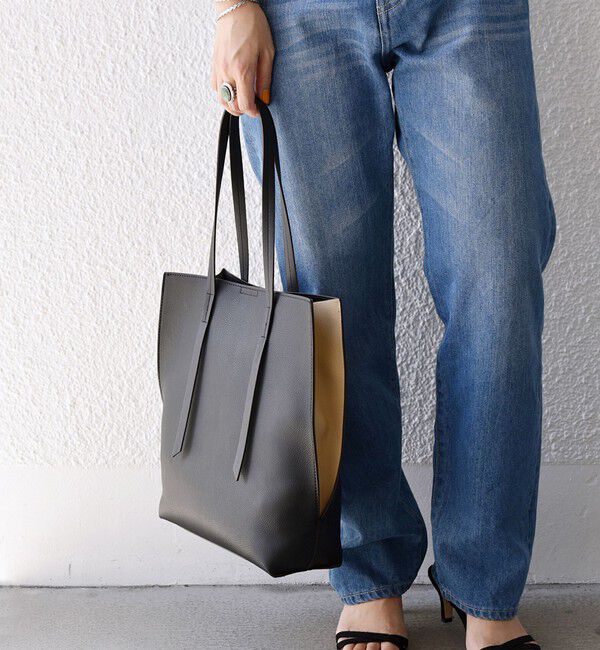 SHIPS any「SHIPS any: ポーチ付き バイカラー A4 トート バッグ」|トートバッグ|