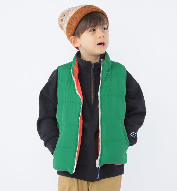 SHIPS KIDS「SHIPS KIDS:100～130cm / リサイクル ダウン ベスト」|ダウンベスト・ベスト|グリーン
