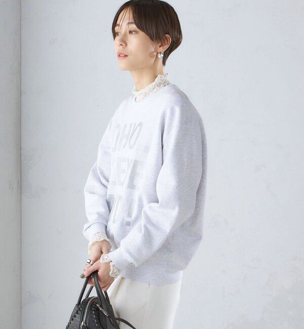 SHIPS for women「【SHIPS別注】Odub:〈手洗い可能〉メタリック ロゴ スウェット 24SS ◇」|スウェット・ジャージ|