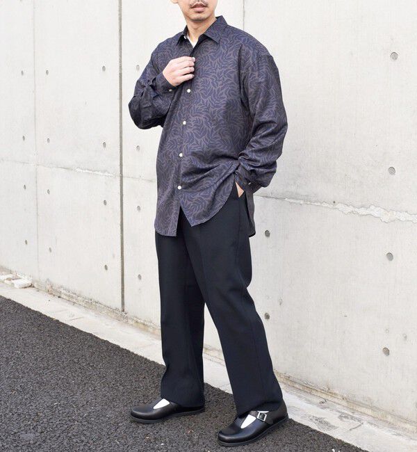 SHIPS any「SHIPS any: ダーク ボタニカル プリント バルーンスリーブ ルーズ シャツ◇」|シャツ・ブラウス|