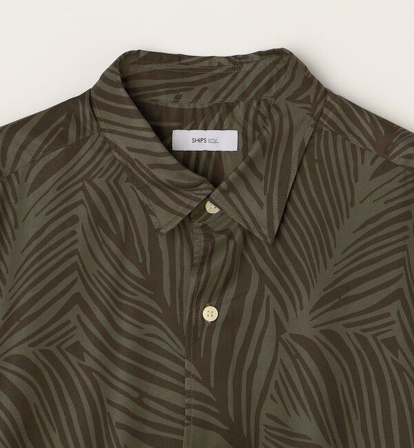 SHIPS any「SHIPS any: ダーク ボタニカル プリント バルーンスリーブ ルーズ シャツ◇」|シャツ・ブラウス|