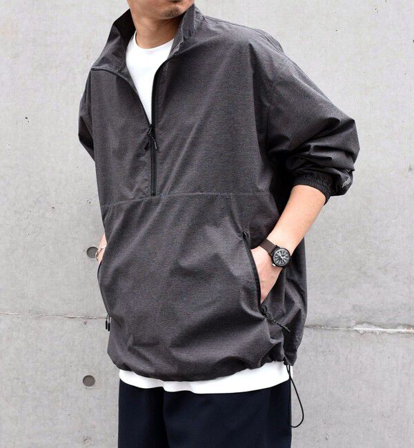 SHIPS any「SHIPS any: 〈撥水・透湿・軽量〉PERTEX(R) ハーフジップ プルオーバー ブルゾン (セットアップ対応)◇」|ブルゾン・スタジャン|