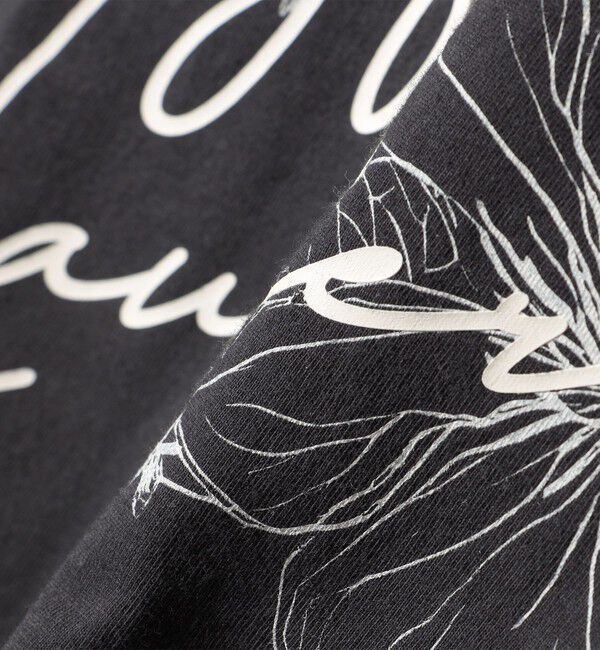 SHIPS for women「【WEB限定】〈手洗い可能〉フラワー 箔 プリント ロゴ TEE」|Tシャツ・カットソー|