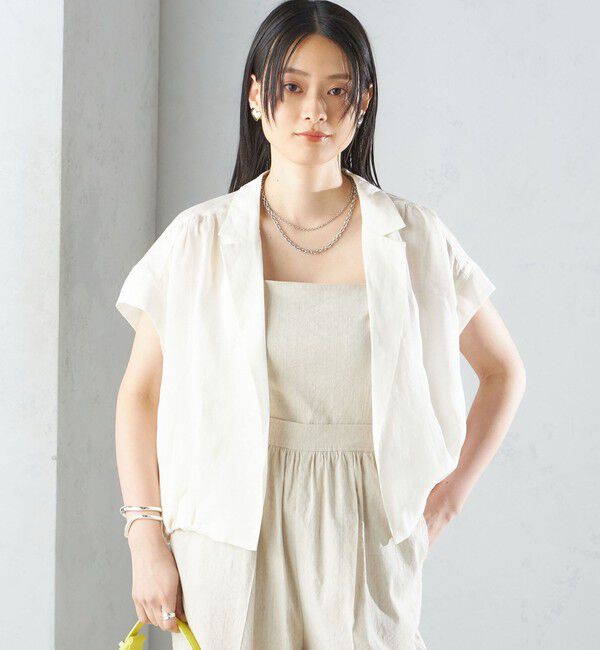 SHIPS for women「〈手洗い可能〉リネン ラペル デザイン 羽織 シャツ ◇」|シャツ・ブラウス|