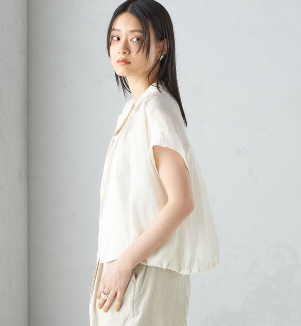 SHIPS for women「〈手洗い可能〉リネン ラペル デザイン 羽織 シャツ ◇」|シャツ・ブラウス|