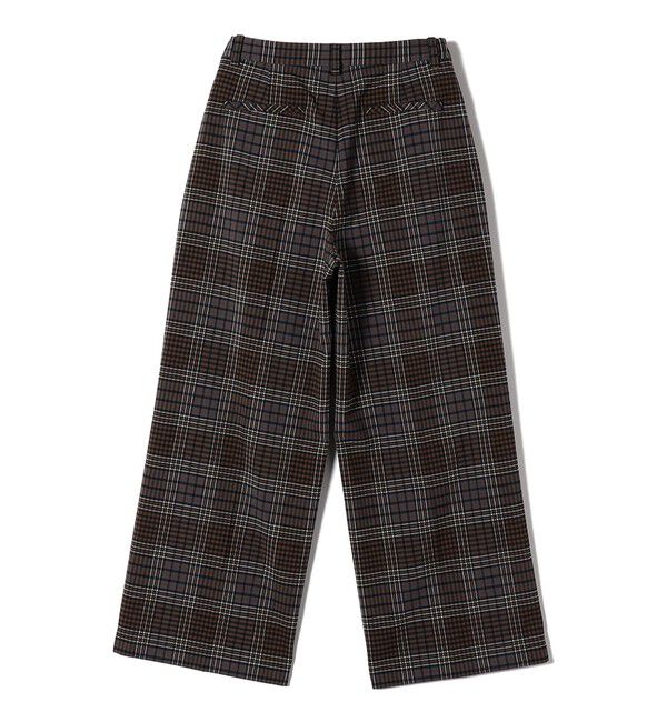 SHIPS for women「〈手洗い可能〉ウール混 チェック タック ワイド パンツ」|その他|