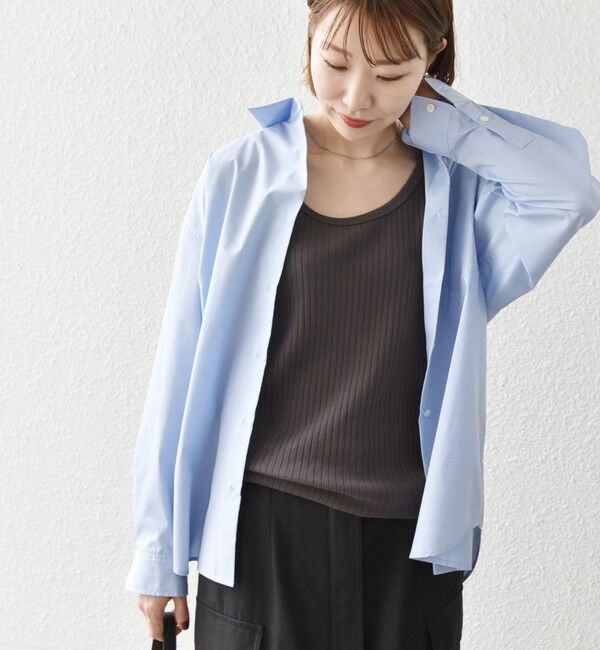 SHIPS any「SHIPS any:〈洗濯機可能〉REPREVE レギュラーカラー ルーズ ポケット シャツ」|シャツ・ブラウス|