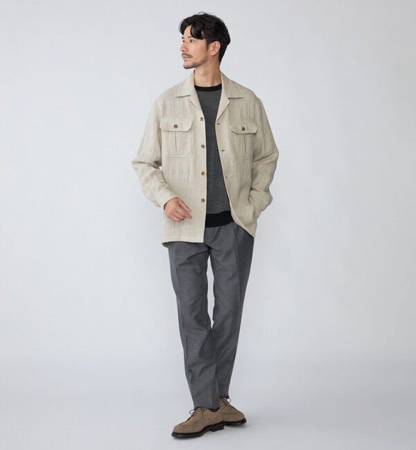 SHIPS「SHIPS: リネン ウール オーバーシャツ」|シャツ・ブラウス|