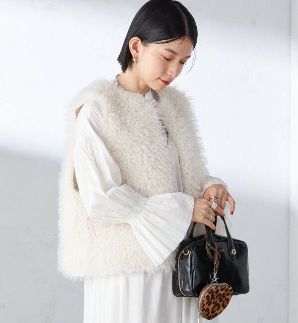 SHIPS for women「リバーシブル フェイクファー ボンディング ジレ」|ベスト・ジレ|