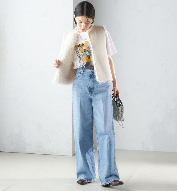 SHIPS for women「リバーシブル フェイクファー ボンディング ジレ」|ベスト・ジレ|