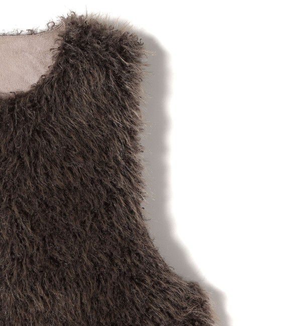 SHIPS for women「リバーシブル フェイクファー ボンディング ジレ」|ベスト・ジレ|