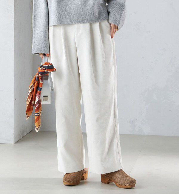 SHIPS for women「〈洗濯機可能〉コーデュロイ 2タック パンツ」|その他|