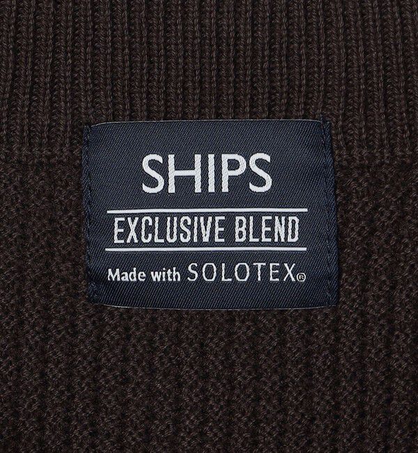 SHIPS「SHIPS:〈洗濯機可能〉SOLOTEX(R) コットン ピケ クルーネック ジップ カーディガン」|カーディガン|