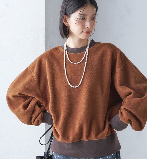 SHIPS for women「onit:〈洗濯機可能〉フリース ショート トップス」|Tシャツ・カットソー|ブラウン