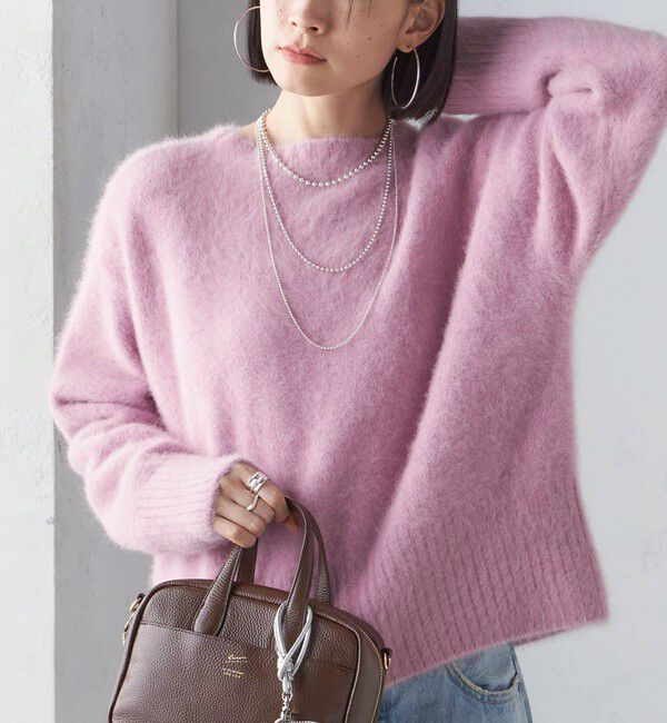 SHIPS for women「〈手洗い可能〉FOX クルーネック プルオーバー」|ニット・セーター|ピンク系