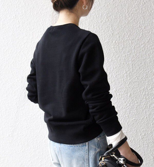 SHIPS any「【WEB限定】SHIPS any:〈手洗い可能〉裏起毛 ビジュー クルーネック コンパクト プルオーバー」|スウェット・ジャージ|