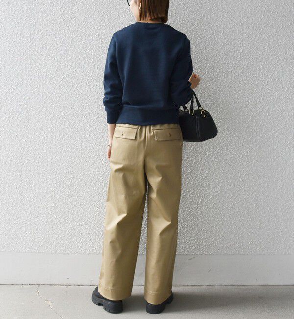 SHIPS any「【WEB限定】SHIPS any:〈手洗い可能〉裏起毛 ビジュー クルーネック コンパクト プルオーバー」|スウェット・ジャージ|