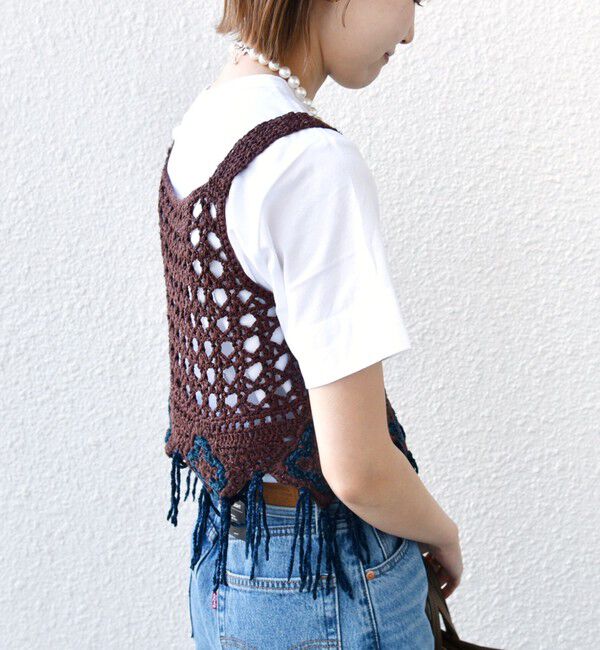 SHIPS for women「LOGAN KNITTING MILLS:〈手洗い可能〉モール ビスチェ」|ニット・セーター|