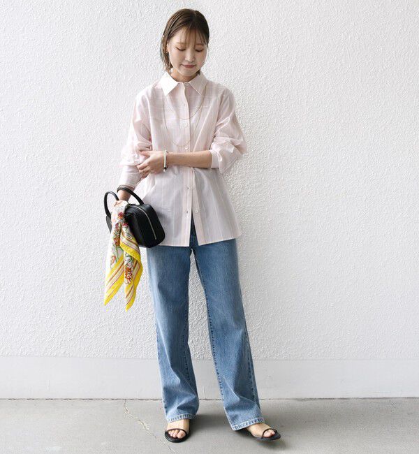 SHIPS for women「【WEB限定】〈洗濯機可能〉アシンメトリー ストライプ シャツ」|シャツ・ブラウス|