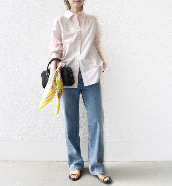 SHIPS for women「【WEB限定】〈洗濯機可能〉アシンメトリー ストライプ シャツ」|シャツ・ブラウス|