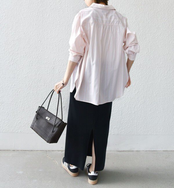 SHIPS for women「【WEB限定】〈洗濯機可能〉アシンメトリー ストライプ シャツ」|シャツ・ブラウス|