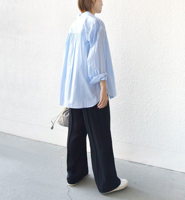 SHIPS for women「【WEB限定】〈洗濯機可能〉アシンメトリー ストライプ シャツ」|シャツ・ブラウス|