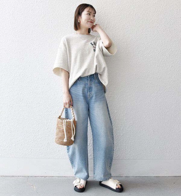 SHIPS any「SHIPS any: ドライタッチ 吊り裏毛 ヴィンテージライク カレッジ スウェット Tシャツ◇」|Tシャツ・カットソー|