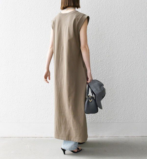 SHIPS any「SHIPS any:〈洗濯機可能〉USAコットン ヘンリーネック Aライン ワンピース」|ワンピース|