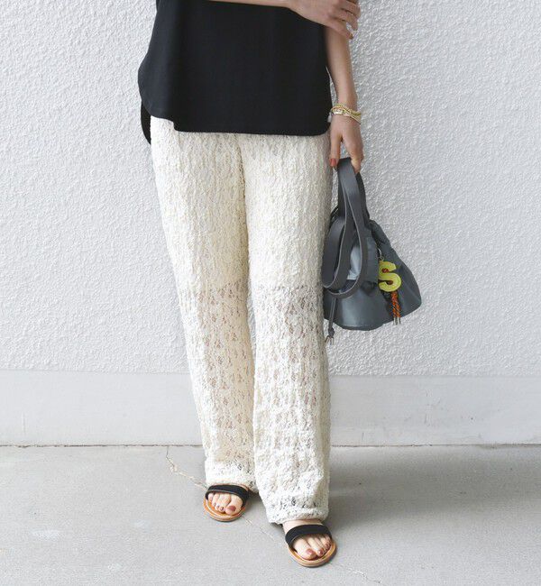 SHIPS for women「〈手洗い可能〉ラッセル レース イージー パンツ」|その他|