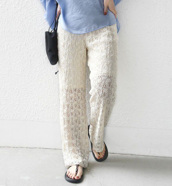 SHIPS for women「〈手洗い可能〉ラッセル レース イージー パンツ」|その他|