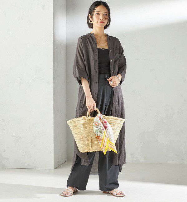 SHIPS for women「〈手洗い可能〉ラミー 4 スタンドカラー シャツ ワンピース」|ワンピース|