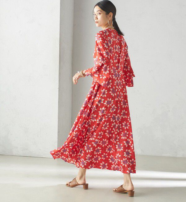 SHIPS for women「小泉里子コラボ:〈手洗い可能〉フラワー プリント ワンピース」|ワンピース|