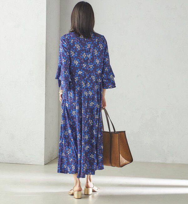 SHIPS for women「小泉里子コラボ:〈手洗い可能〉フラワー プリント ワンピース」|ワンピース|