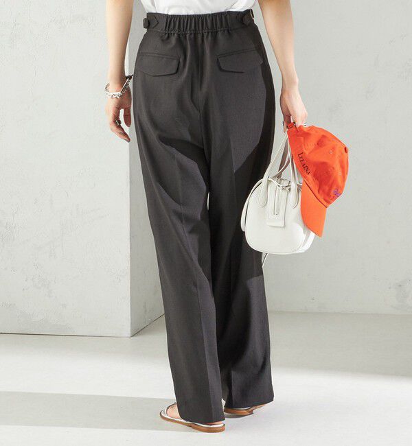 SHIPS for women「〈手洗い可能〉麻調 合繊 2タック ワイド パンツ 2」|その他|
