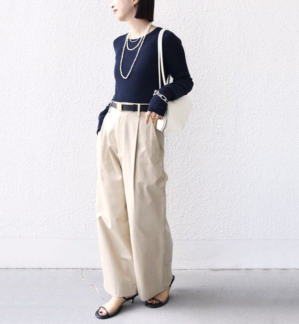 SHIPS for women「〈手洗い可能〉ラメ シアー リブ ニット プルオーバー」|ニット・セーター|