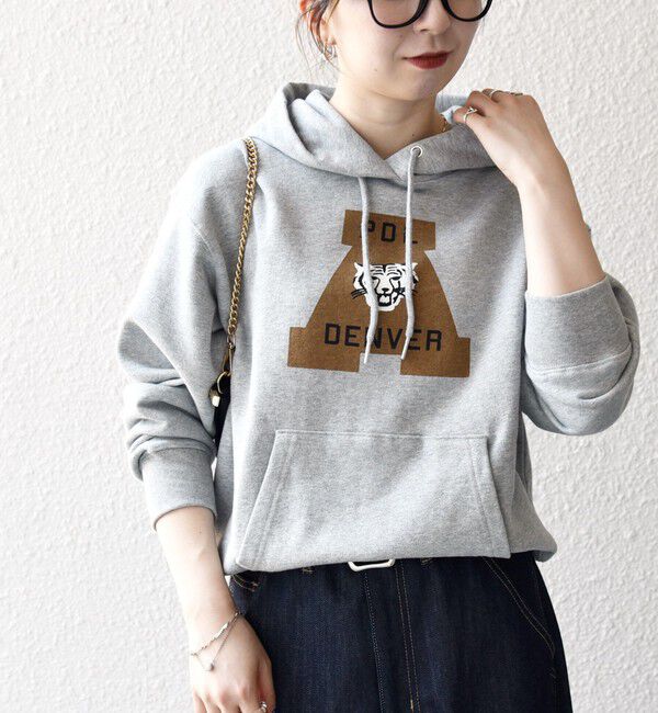 SHIPS any「【SHIPS any別注】THE KNiTS:〈洗濯機可能〉ロゴプリント フーディー パーカー」|パーカー|グレー