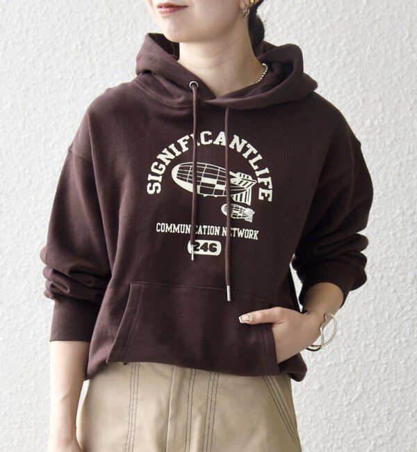 SHIPS any「【SHIPS any別注】THE KNiTS:〈洗濯機可能〉ロゴプリント フーディー パーカー」|パーカー|