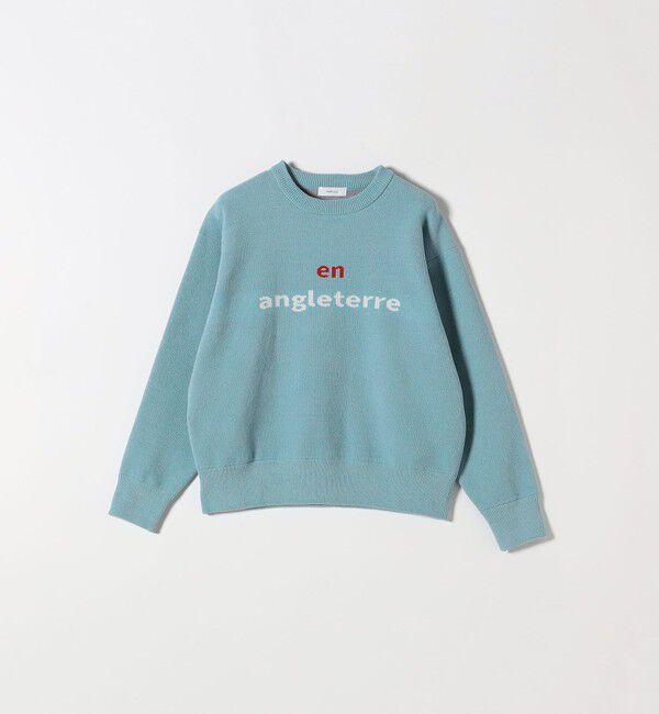 SHIPS any「SHIPS any:〈手洗い可能〉モールヤーン クルーネック ロゴ 千鳥柄 プルオーバー」|ニット・セーター|